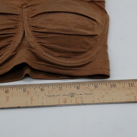 Rhonda Shear Womens Bra Brown Strapless Padded Pullover Underwire Stretch Small - Picture 4 of 6
